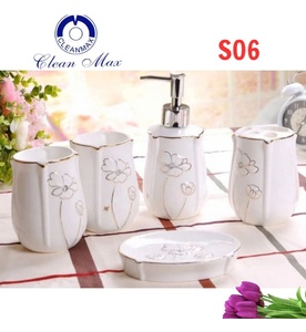 Bộ phụ kiện phòng tắm bằng gốm 5 món CleanMax S06