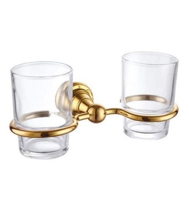 Giá để cốc đôi mạ vàng CleanMax 38011