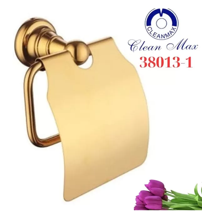 Móc treo giấy vệ sinh mạ vàng CleanMax 38013-1