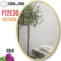 Gương Viền Nhôm Vàng Elip 50x70cm GLS F12E30