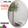 Gương Viền Nhôm Nâu Elip 50x70cm GLS F14E30