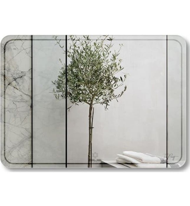 Gương GLS S00R62 Hoa Văn Chữ Nhật Ngang 60x80cm