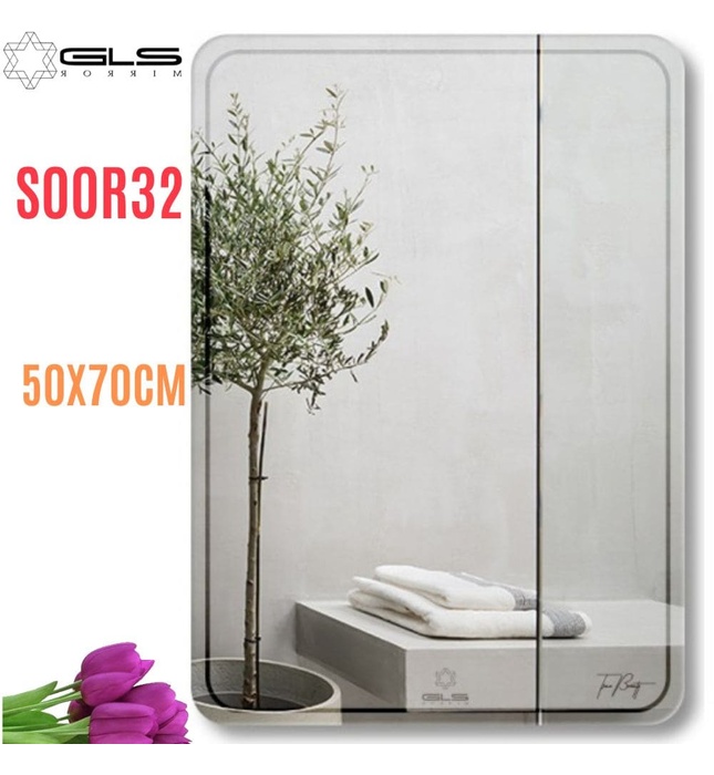 Gương GLS S00R32 Hoa Văn Chữ Nhật Đứng 50x70cm