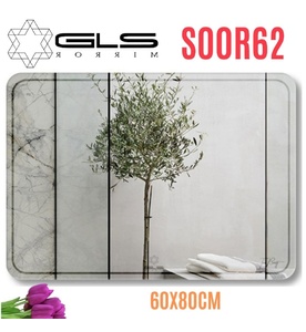 Gương GLS S00R62 Hoa Văn Chữ Nhật Ngang 60x80cm