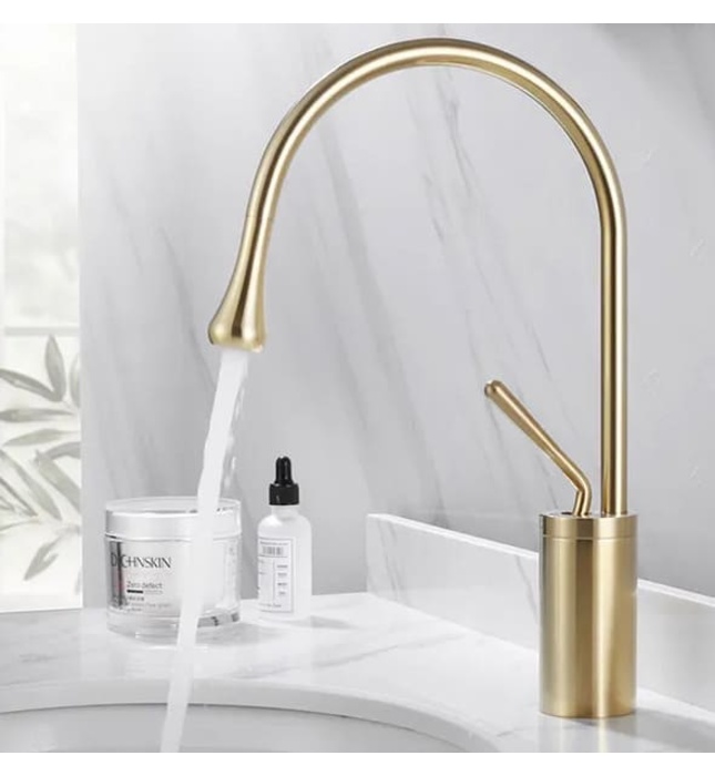 Vòi chậu rửa mặt màu vàng CleanMax 1024V 