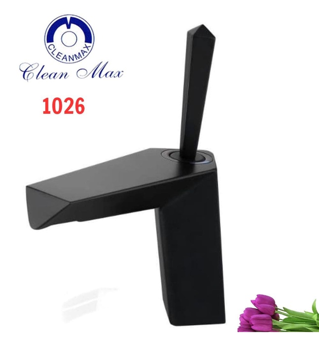 Vòi chậu rửa mặt màu đen CleanMax 1026 