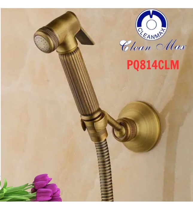 Vòi xịt vệ sinh kiểu cổ điển màu đồng thau CleanMax PQ814CLM 