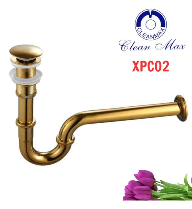 Xiphong xả chậu màu vàng đồng CleanMax XPC02 