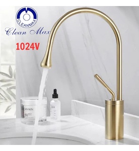Vòi chậu rửa mặt màu vàng CleanMax 1024V 