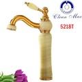 Vòi chậu rửa mặt đính đá mạ vàng CleanMax 5218T