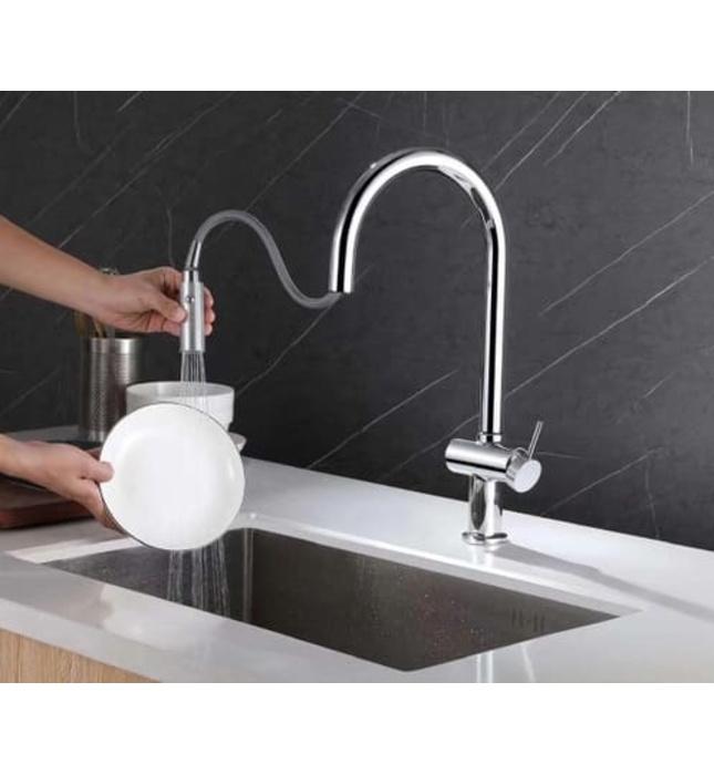 Vòi chậu rửa bát dây rút CleanMax A3006 