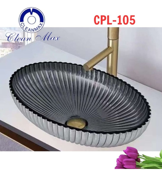 Chậu rửa mặt bằng thủy tinh CleanMax CPL-105