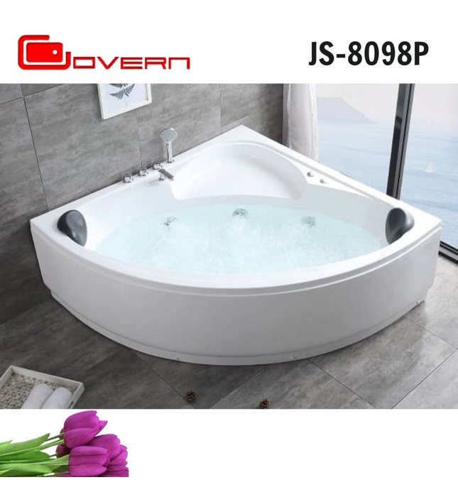 Bồn tắm massage đặt góc 1.3m Govern JS-8098P