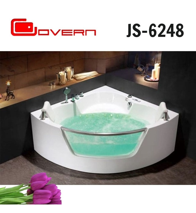Bồn tắm đặt góc massage 1.4m Govern JS-6248