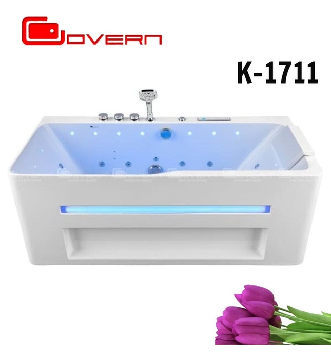 Bồn tắm massage sục khí gia nhiệt 1.6m Govern K-1711