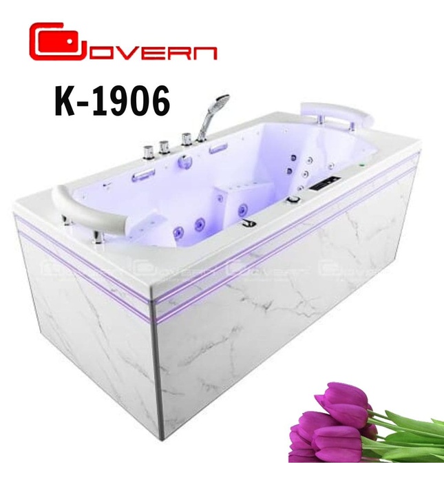 Bồn tắm massage vân đá 1.8m Govern K-1906