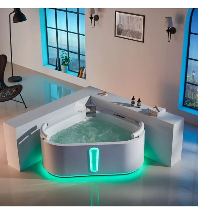 Bồn tắm đặt góc massage 1.4m Govern K-8025