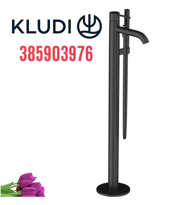 Sen cây bồn tắm đặt sàn màu đen Kludi Bozz 385903976