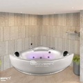 Bồn tắm đặt góc massage 1.3m Govern K-3009P