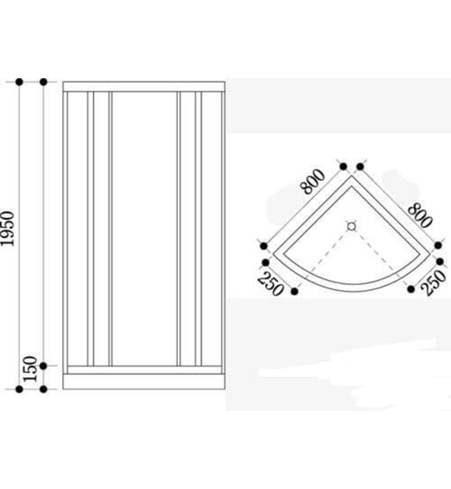 Cabin tắm kính đứng Govern JS-8120B