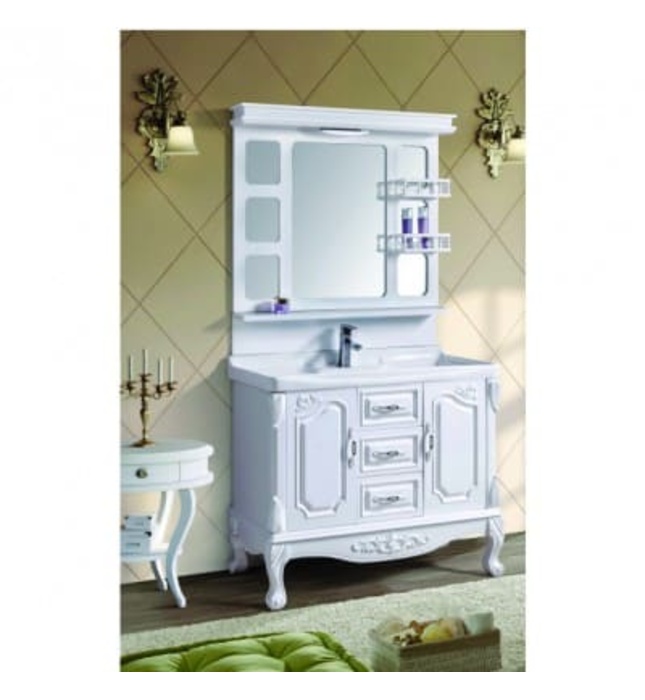 Tủ lavabo PVC chậu sứ Govern P-8006