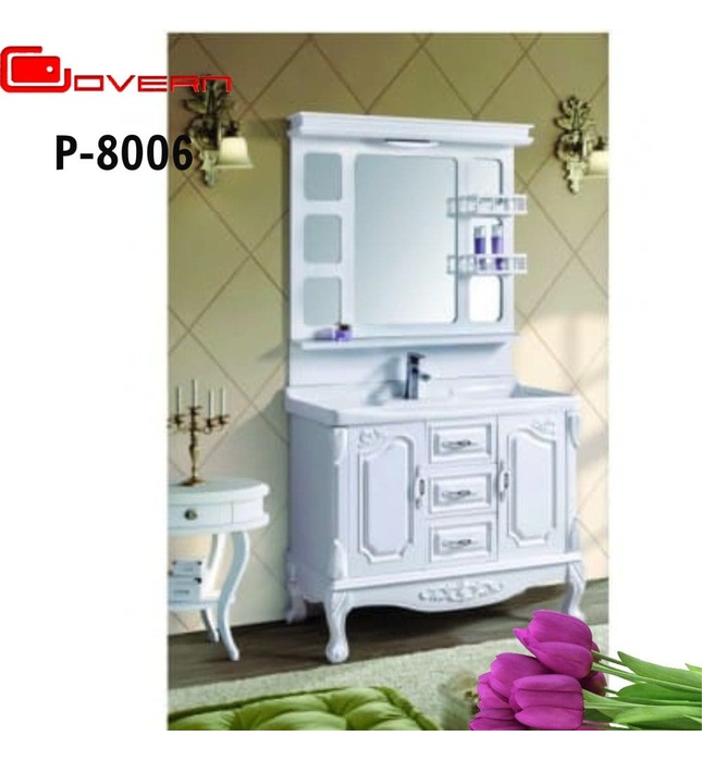 Tủ lavabo PVC chậu sứ Govern P-8006