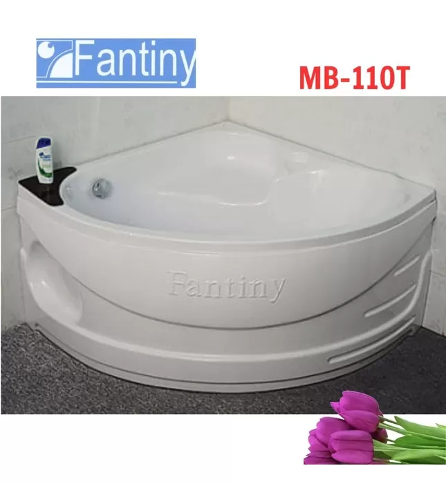 Bồn tắm góc có yếm chân inox 1.1m Fantiny MB-110T