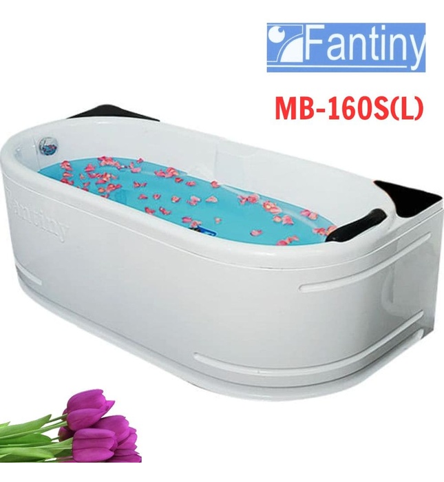 Bồn tắm yếm trái chân inox 1.6m Fantiny MB-160S(L)