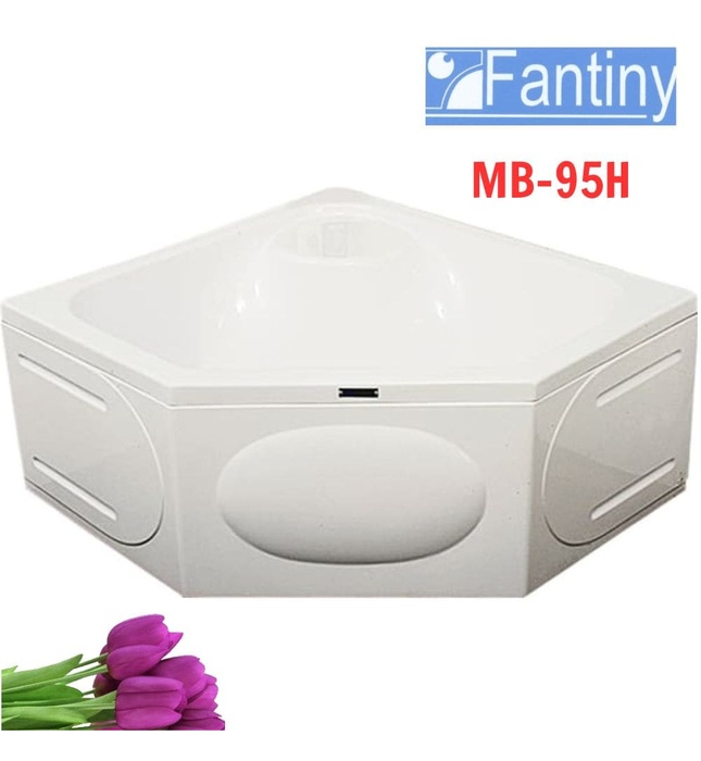 Bồn tắm góc có yếm chân inox 0.95m Fantiny MB-95H