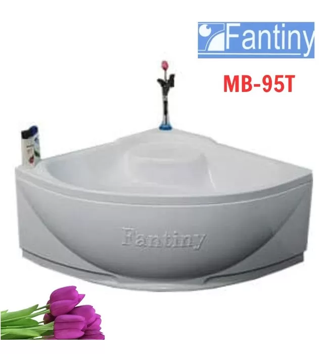 Bồn tắm góc có yếm chân inox 0.95m Fantiny MB-95T