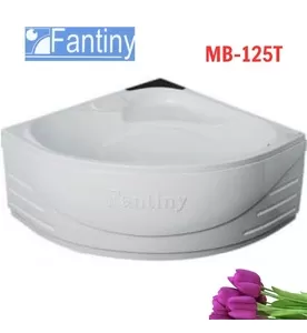 Bồn tắm góc có yếm chân inox 1.25m Fantiny MB-125T