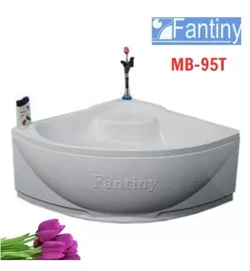 Bồn tắm góc có yếm chân inox 0.95m Fantiny MB-95T
