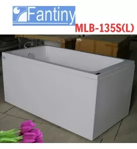 Bồn tắm yếm trái chân inox 1.35m Fantiny MLB-135S(L)