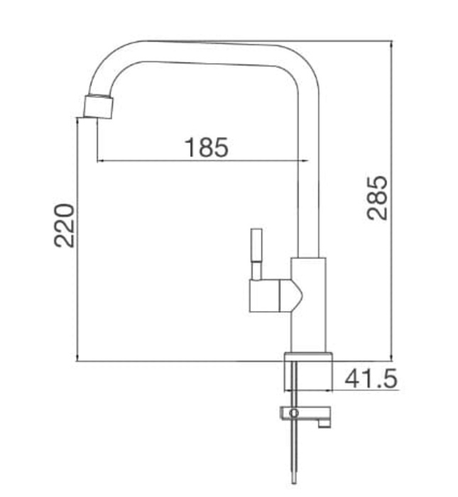 Vòi chậu rửa bát nước lạnh Malloca K-115 XFIT