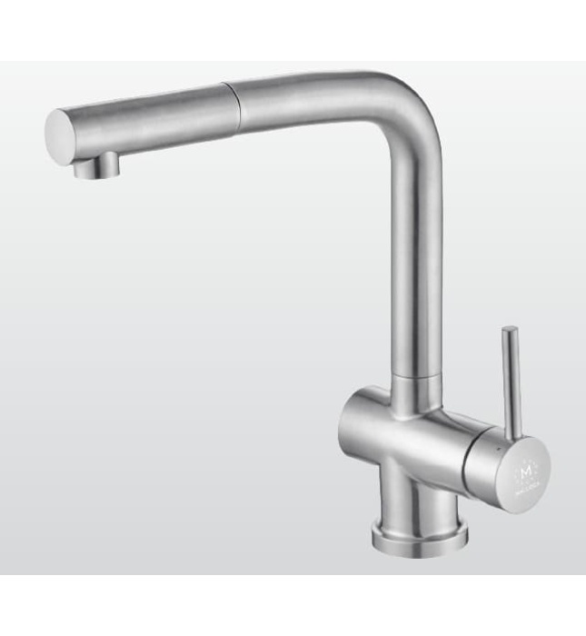 Vòi chậu rửa bát dây rút Malloca K103-SS