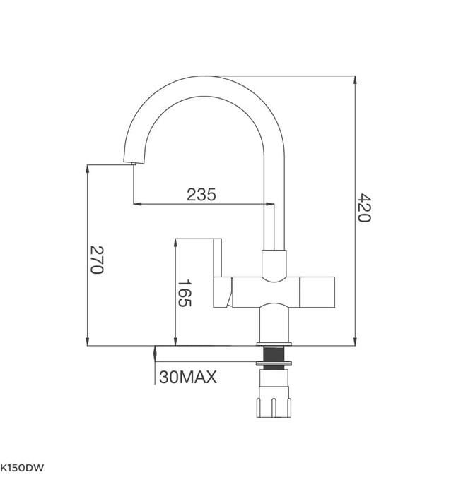 Vòi chậu rửa bát Malloca K150DW