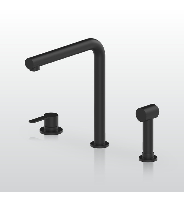 Vòi chậu rửa bát màu đen Malloca K501B