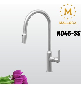 Vòi chậu rửa bát dây rút Malloca K046-SS
