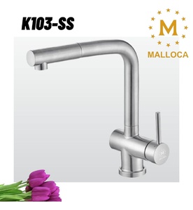 Vòi chậu rửa bát dây rút Malloca K103-SS