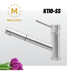 Vòi chậu rửa bát dây rút Malloca K110-SS