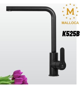 Vòi chậu rửa bát màu đen Malloca K525B