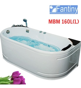 Bồn tắm massage yếm trái Fantiny MBM 160L(L) (1600 x 800 x 600mm) 