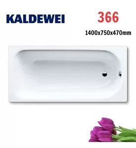 Bồn tắm xây 1.4m thép tráng men KALDEWEI SANIFORM PLUS 366