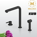 Vòi chậu rửa bát màu đen Malloca K501B