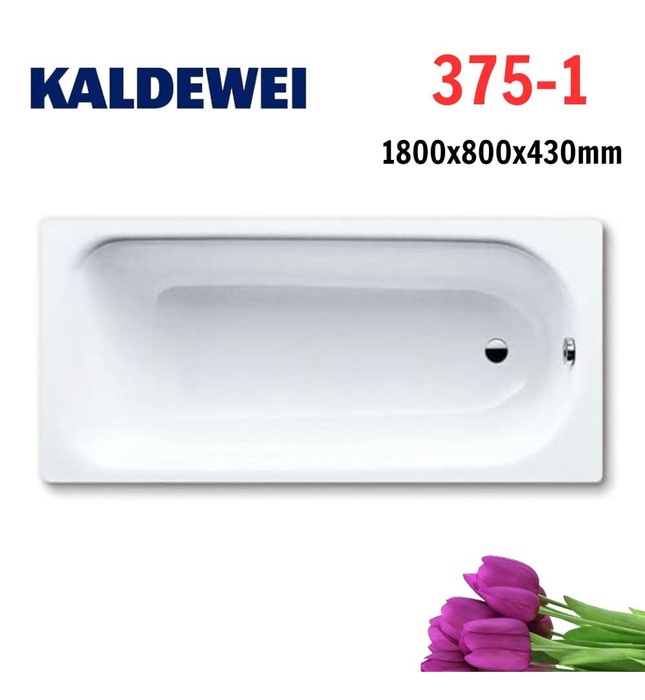 Bồn tắm xây 1.8m thép tráng men KALDEWEI SANIFORM PLUS 375-1