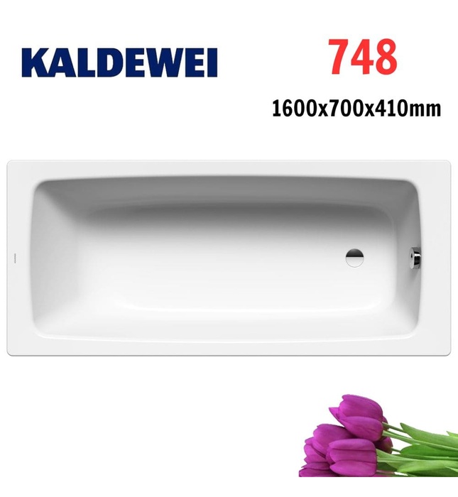 Bồn tắm xây 1.6m thép tráng men KALDEWEI CAYONO 748