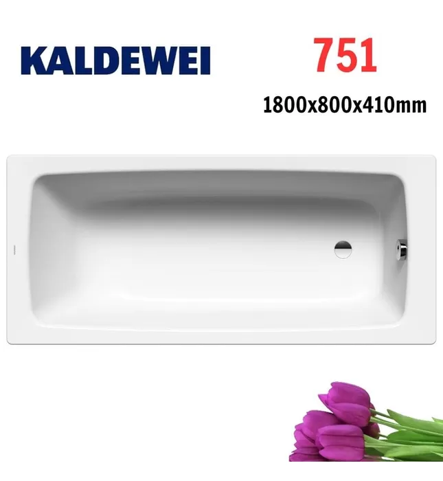 Bồn tắm xây 1.8m thép tráng men KALDEWEI CAYONO 751