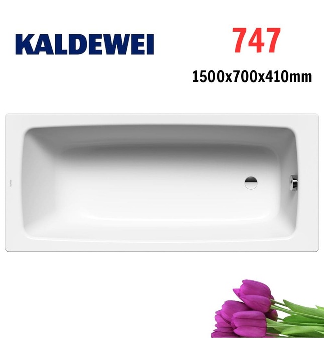 Bồn tắm xây 1.5m thép tráng men KALDEWEI CAYONO 747