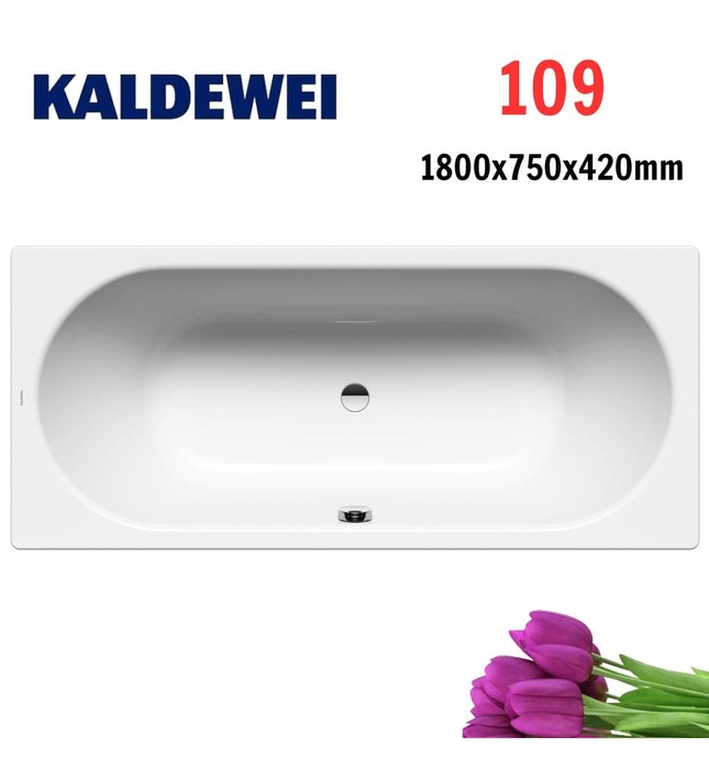 Bồn tắm xây 1.8m thép tráng men KALDEWEI CLASSIC DUO 109