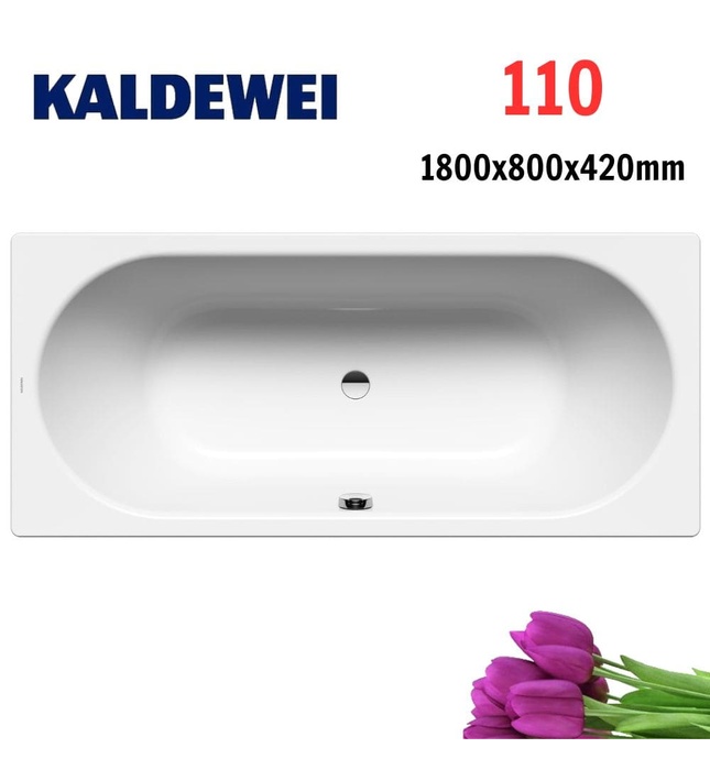 Bồn tắm xây 1.8m thép tráng men KALDEWEI CLASSIC DUO 110
